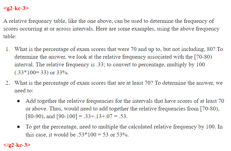 Example of tagging instructional HTML content with KC data attributes